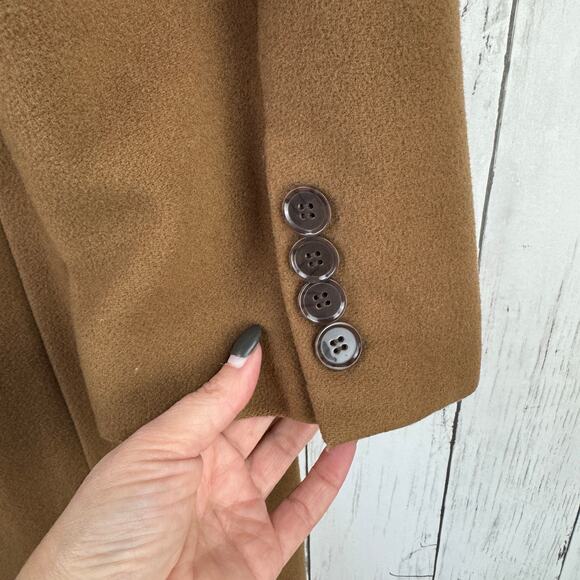 Calvin Klein Brown Wool Cashmere Stewart Coat Single Breasted Men's Size 52XL - Picture 6 of 16